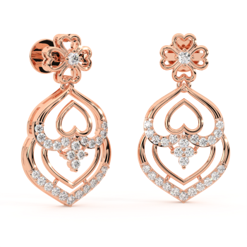 Heart-Inspired Diamond Earrings