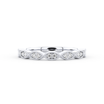 Marquise Milgraine Round Diamond Wedding Ring